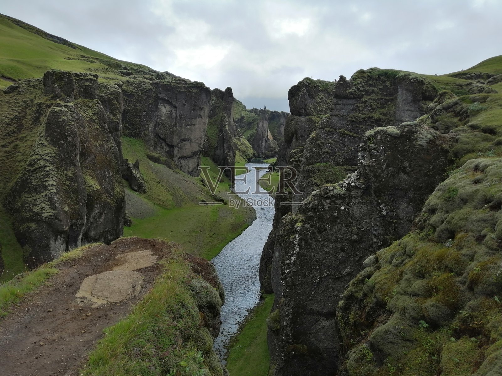 峡谷冰岛照片摄影图片