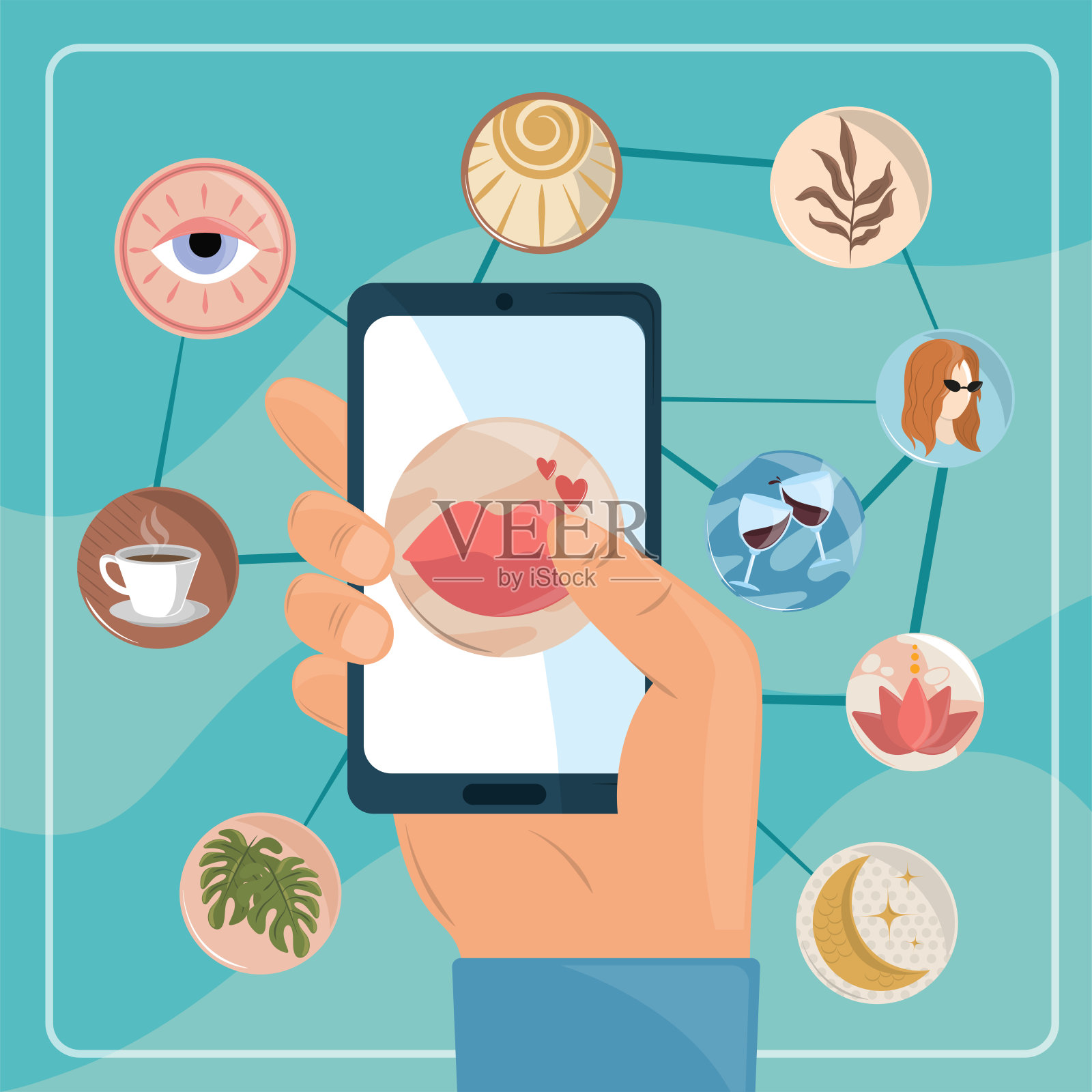 故事突出社交媒体插画图片素材