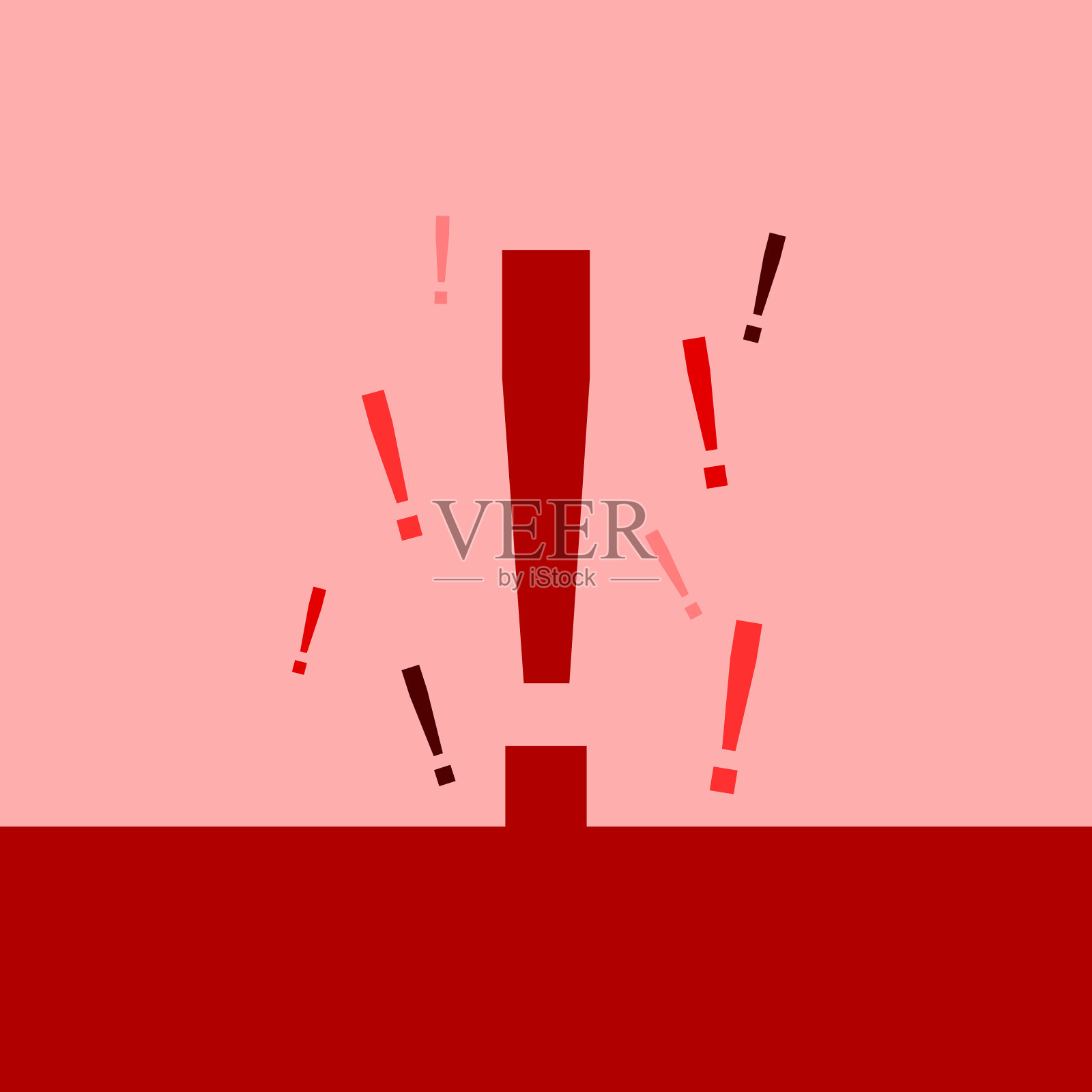 感叹号插画图片素材