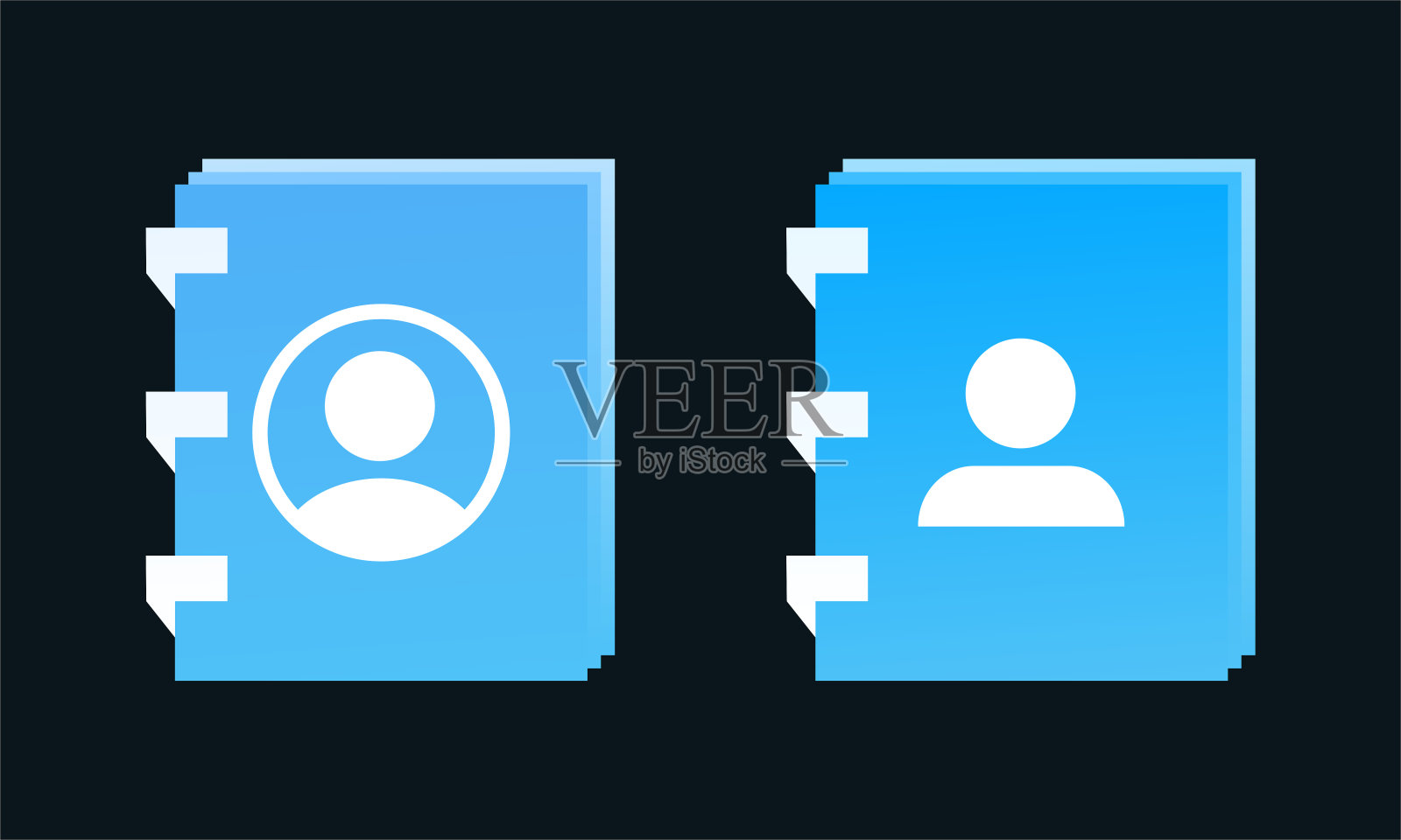 联系人图标。封面上有男士标志的通讯录。图标素材