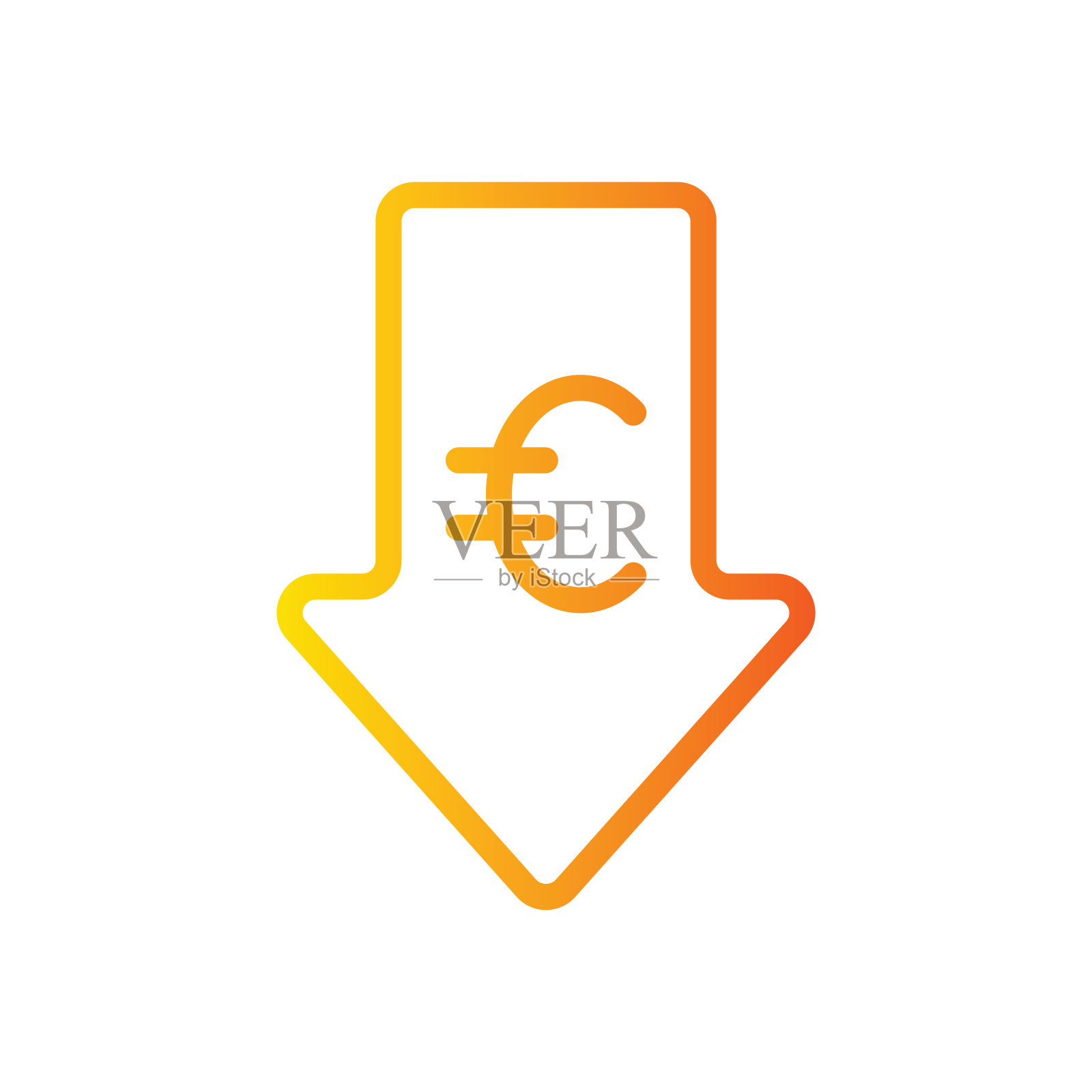 欧洲梯度图标孤立在白色背景图标素材