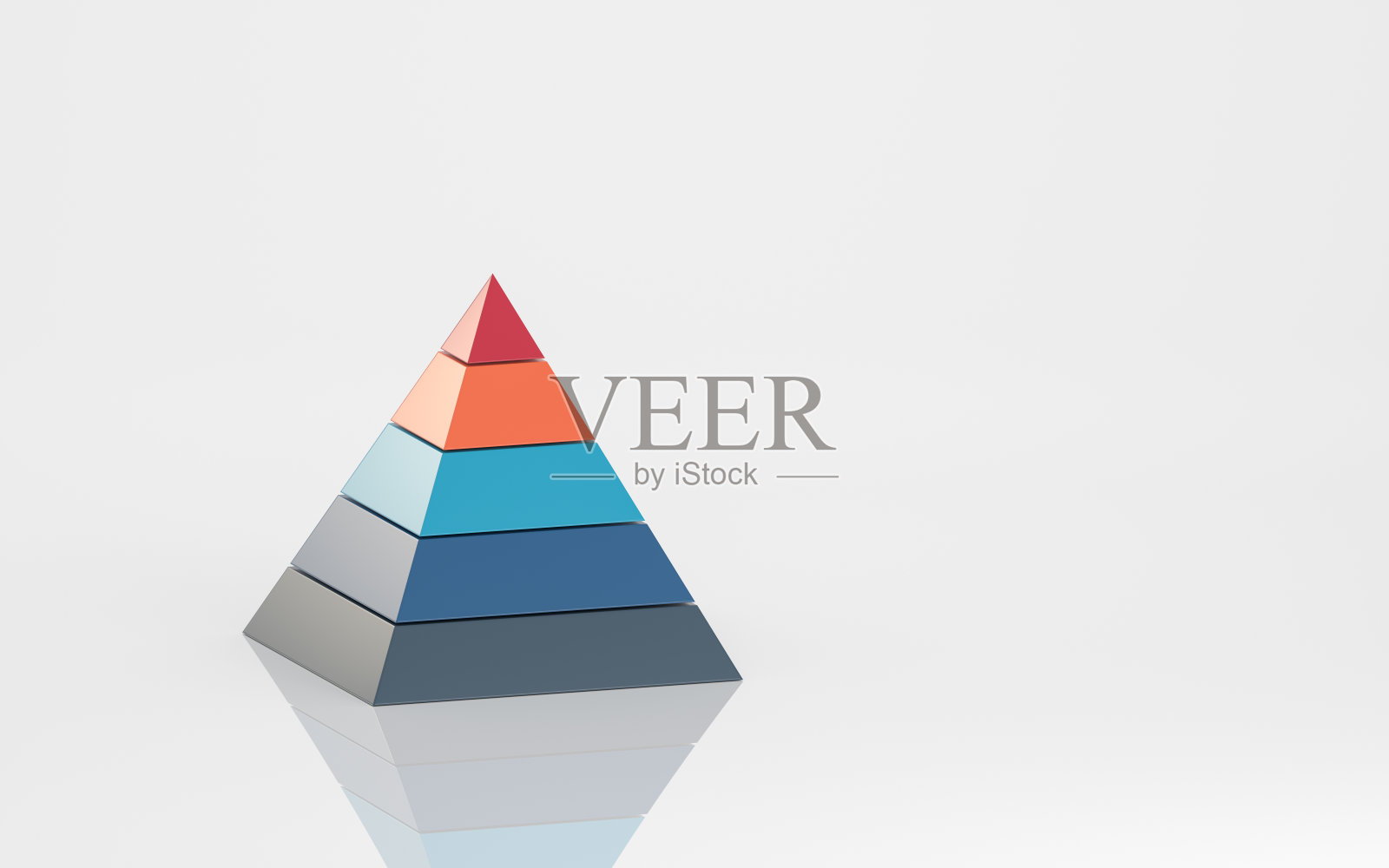 金字塔图形和数据分析,三维绘制。照片摄影图片