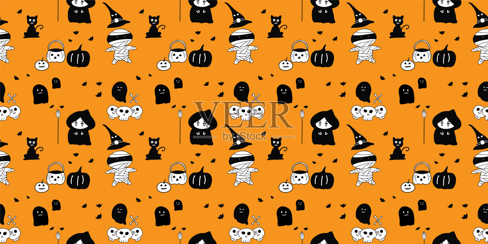 万圣节。插画图片素材