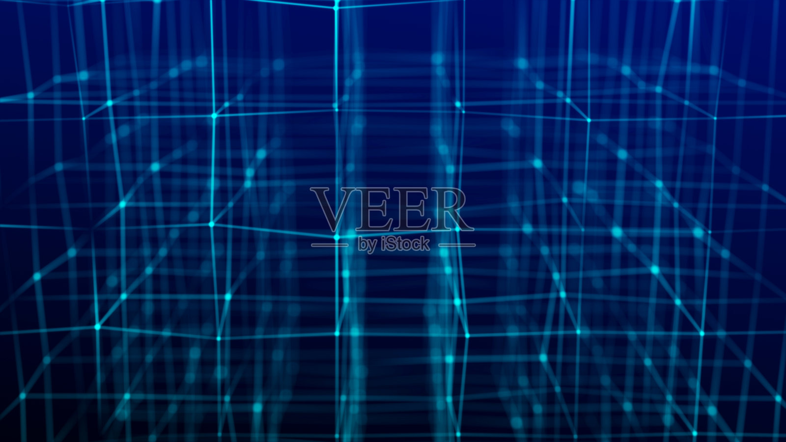 技术区块链网络连接。大数据可视化。网络安全背景。立方体,由块组成。3 d渲染。照片摄影图片