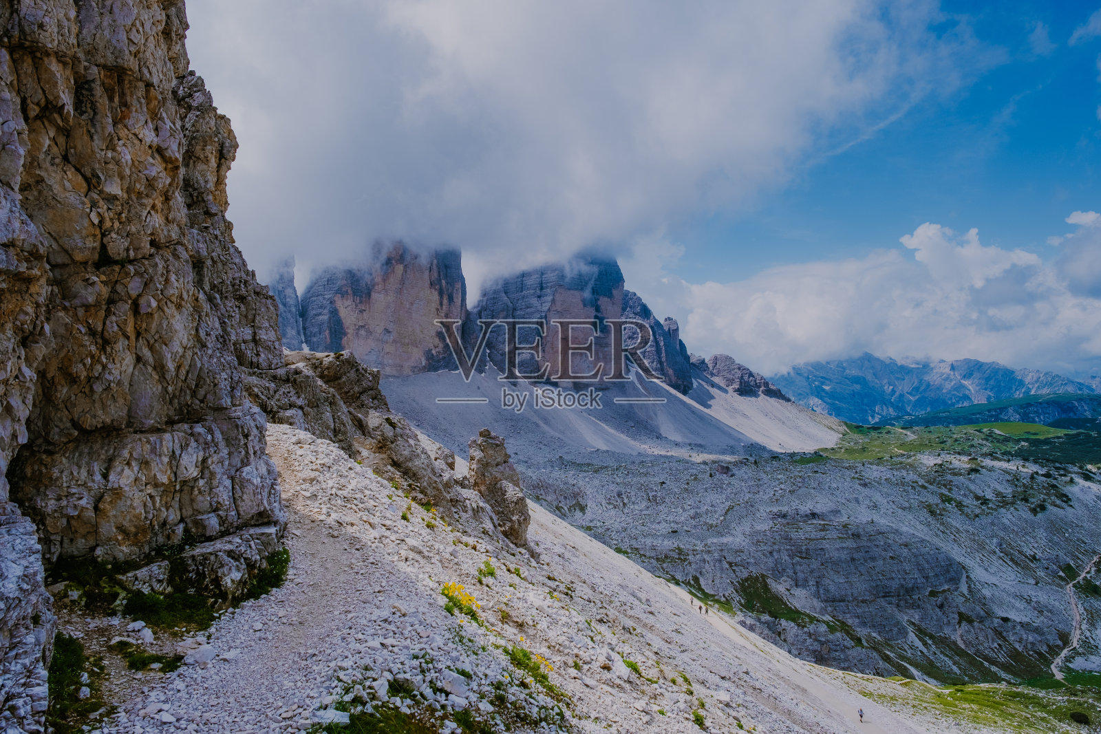 树西梅迪拉瓦雷多山峰或德雷津宁日落,多比亚科-托布拉赫,特伦蒂诺阿尔托阿迪格或南蒂罗尔,意大利照片摄影图片