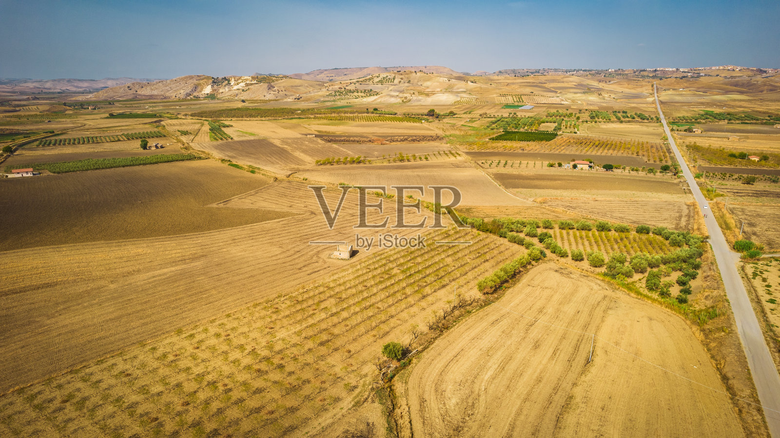 马扎里诺附近的西西里风景,卡尔塔尼塞塔,西西里,意大利,欧洲照片摄影图片