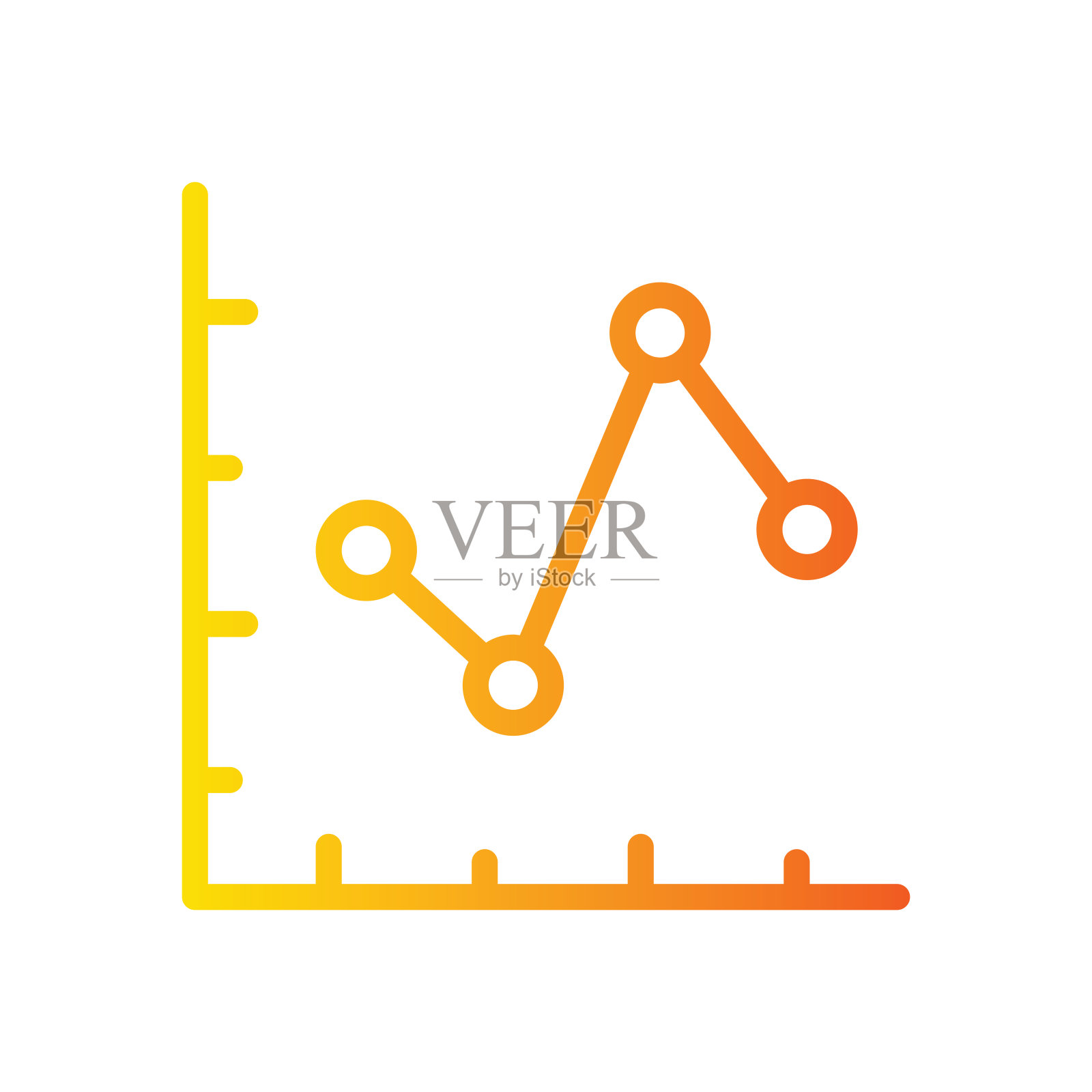 分析渐变图标隔离在白色背景插画图片素材