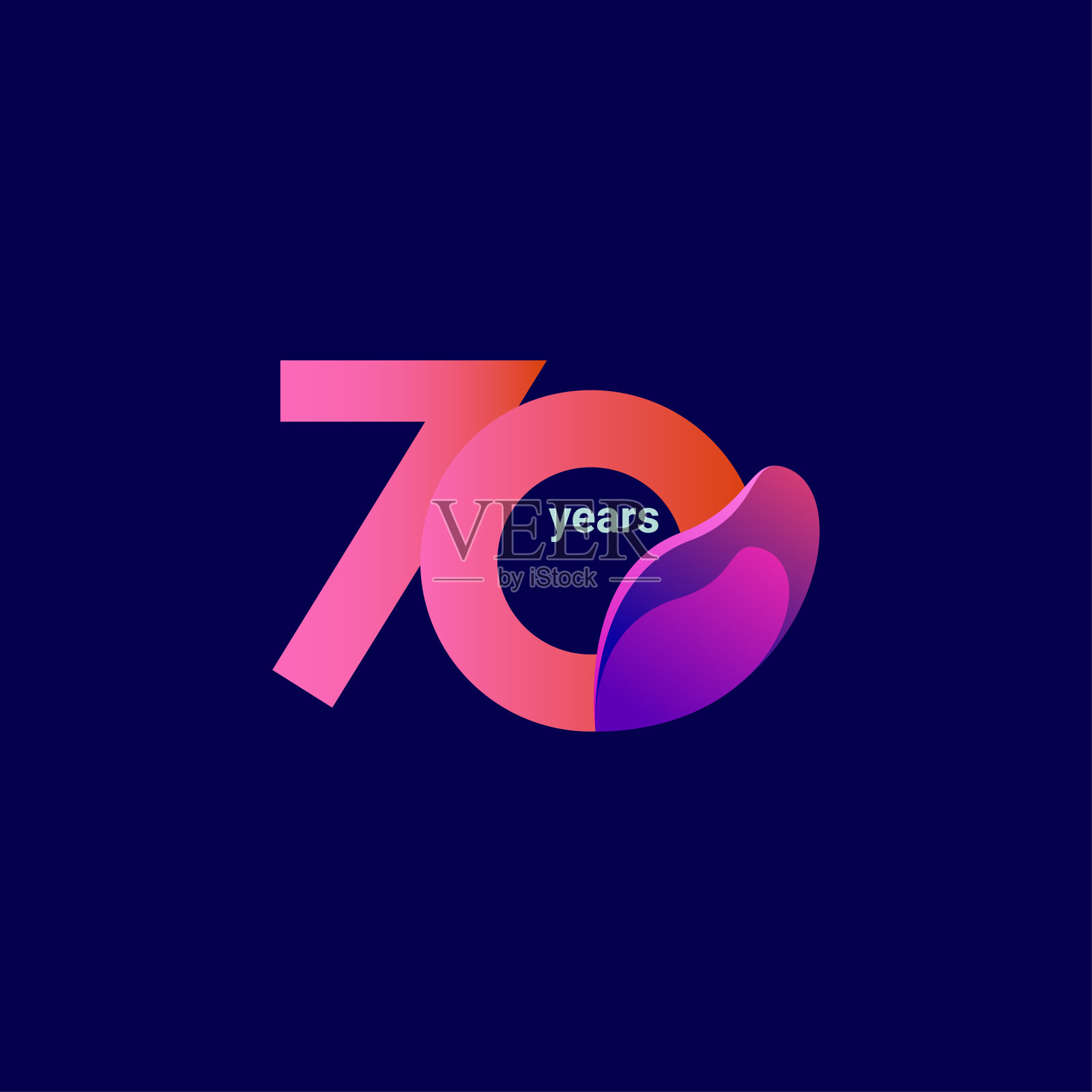 70周年庆典矢量模板设计插图插画图片素材