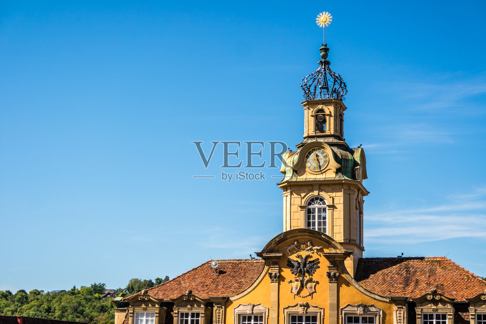 Schwäbisch大厅的市政厅照片摄影图片