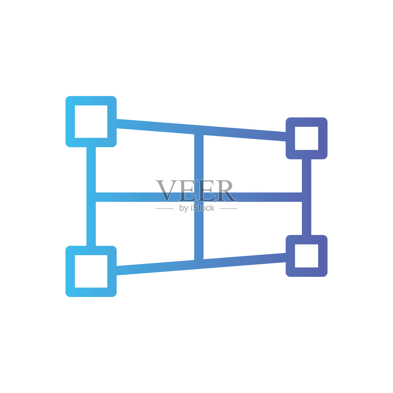 透视渐变图标孤立在白色背景图标素材