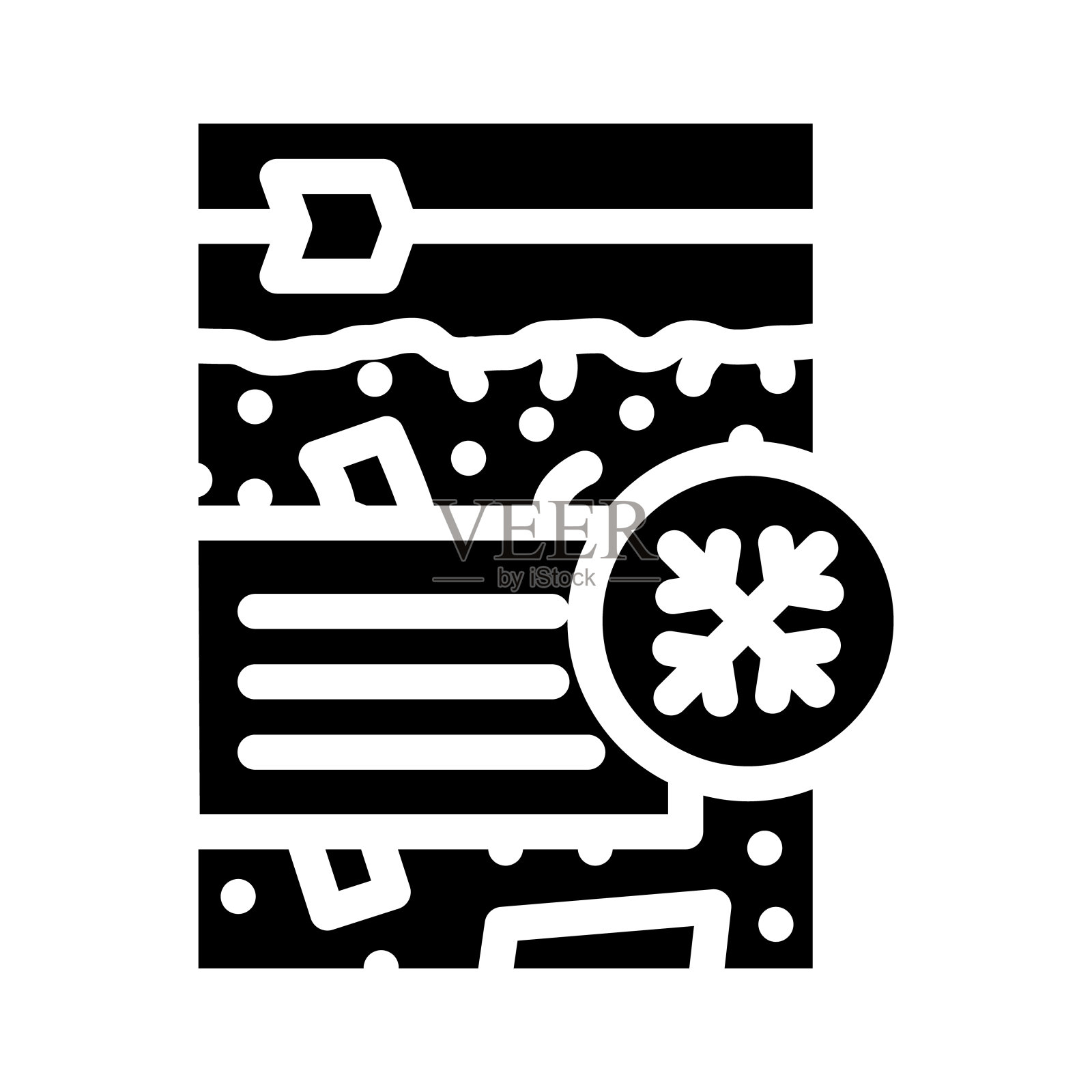 冰冻蔬菜字形图标矢量插图插画图片素材