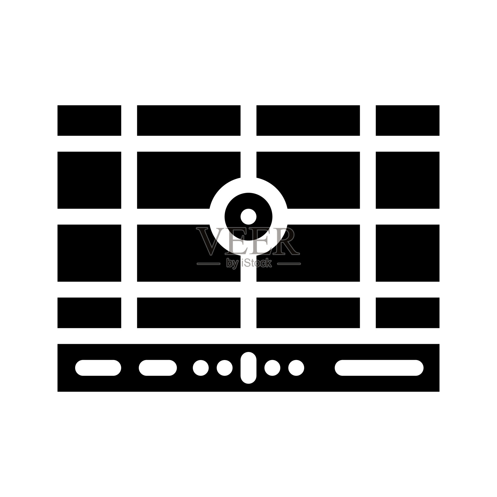 划分网格符号图标矢量插图图标素材