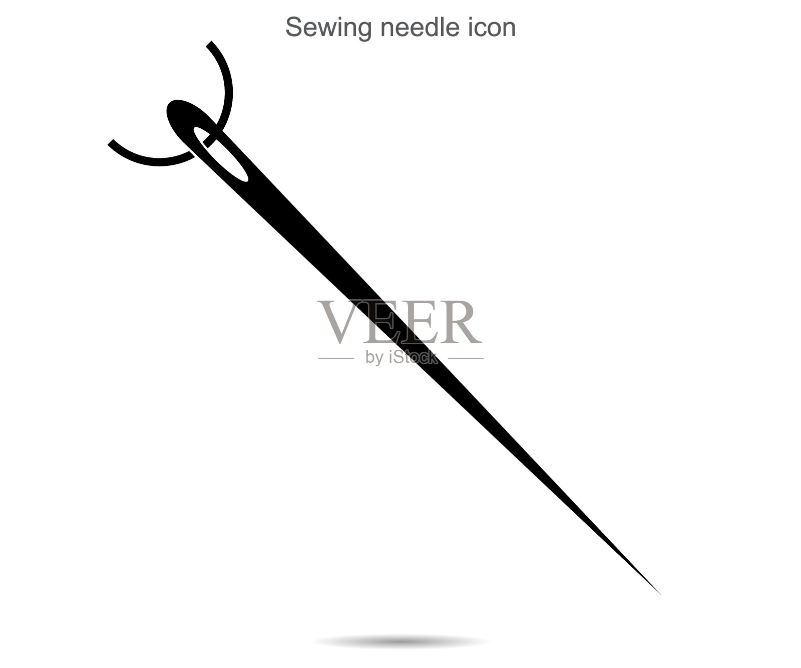 缝纫针图标设计矢量插图图形的背景插画图片素材