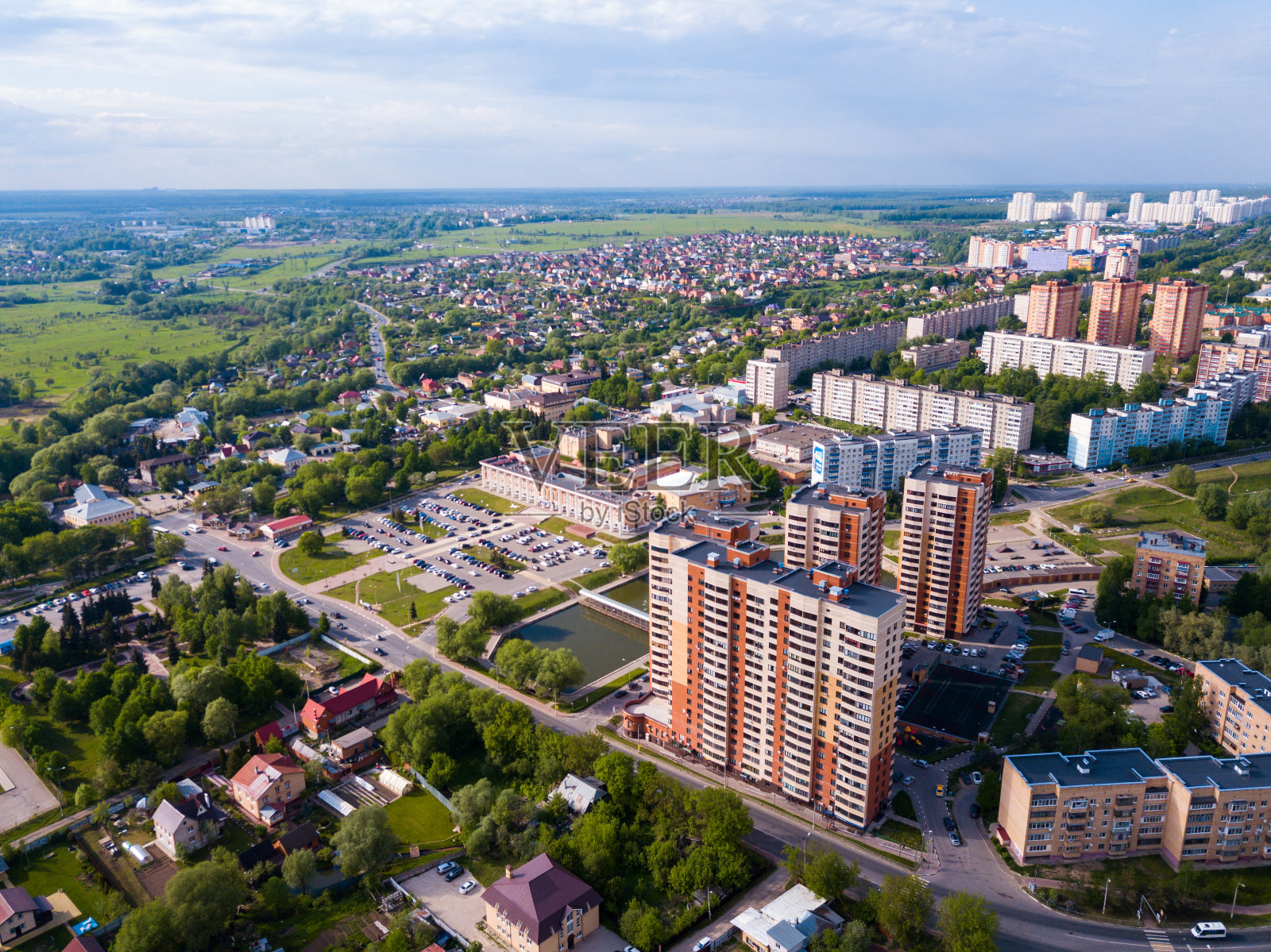 俄罗斯契诃夫鸟瞰图照片摄影图片