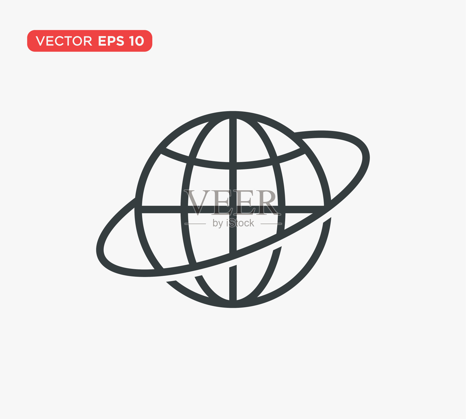 地球图标矢量插图设计编辑可调整大小EPS 10插画图片素材