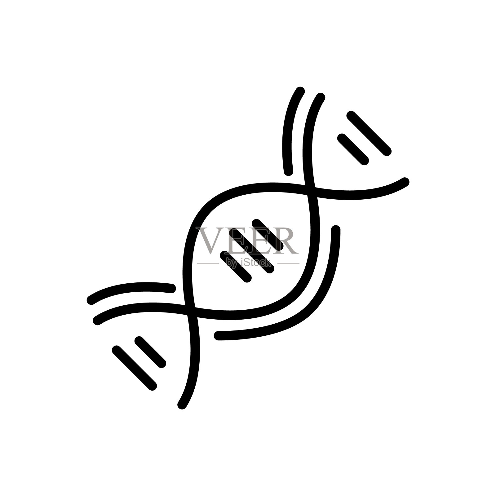 科学研究实验实验室线图标。生物化学药物成分,dna标记。矢量图插画图片素材