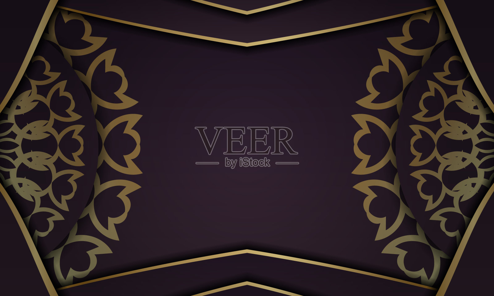 勃艮第背景与希腊金装饰设计下的标志或文字插画图片素材