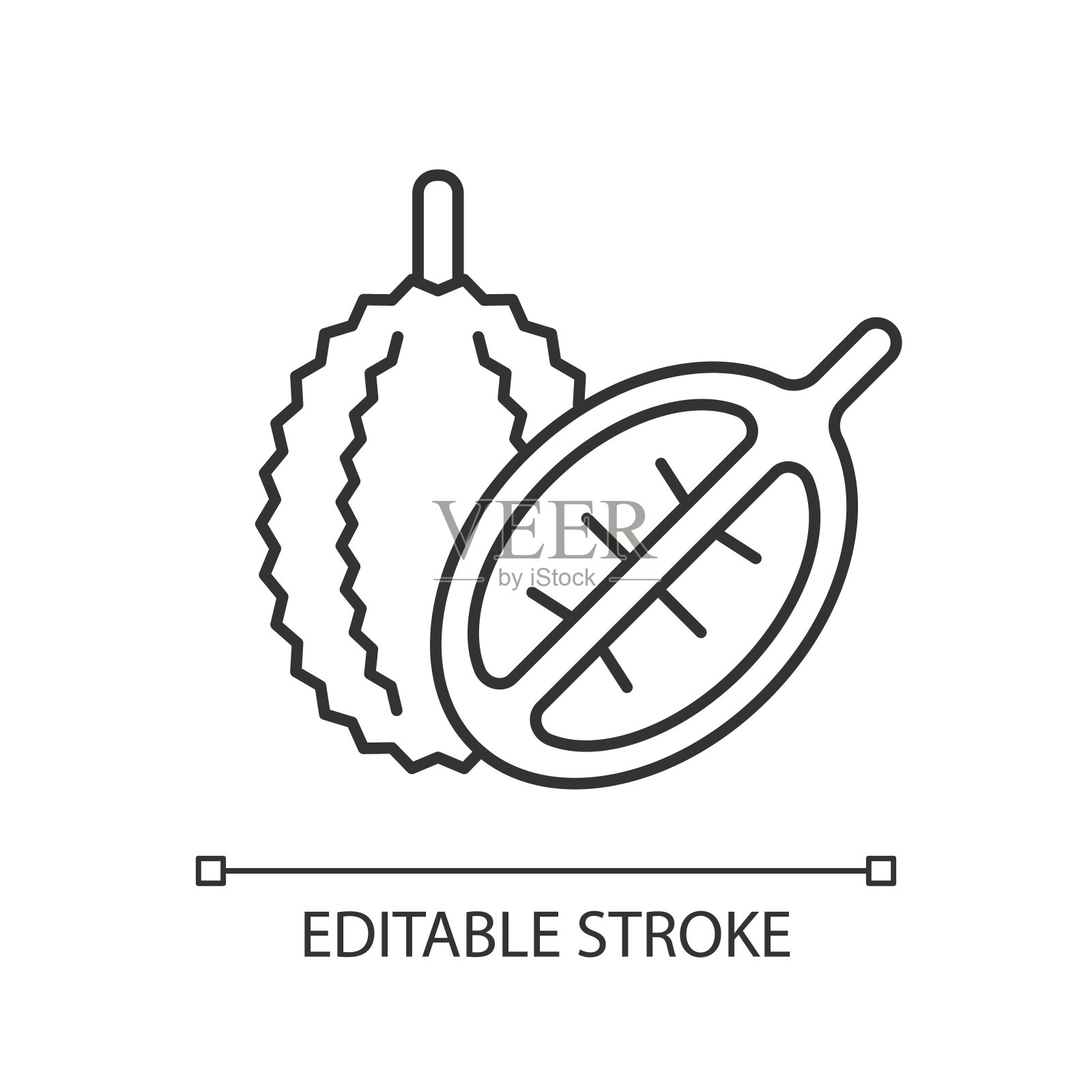 榴梿线性图标插画图片素材