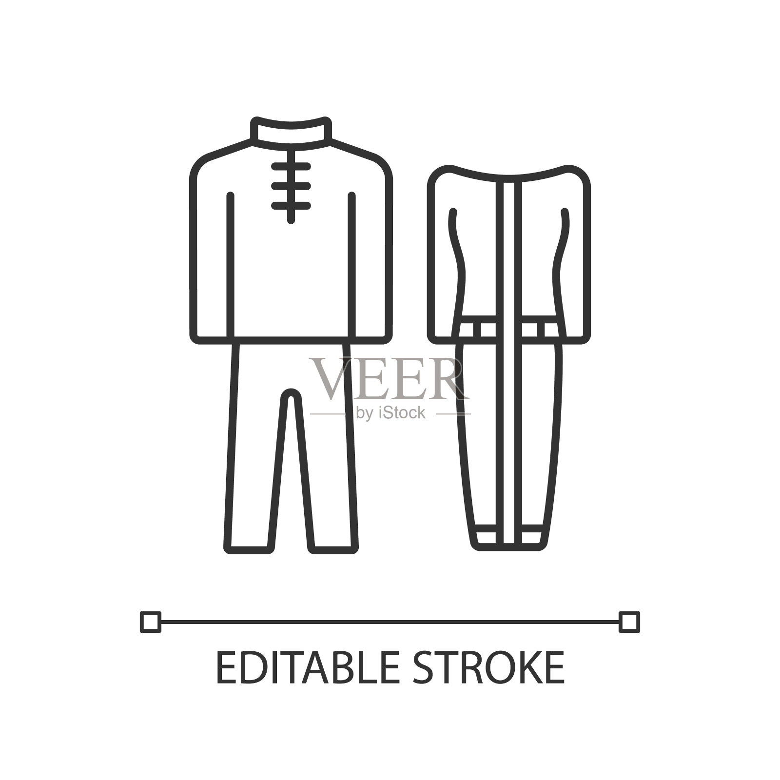 传统服装线性图标插画图片素材