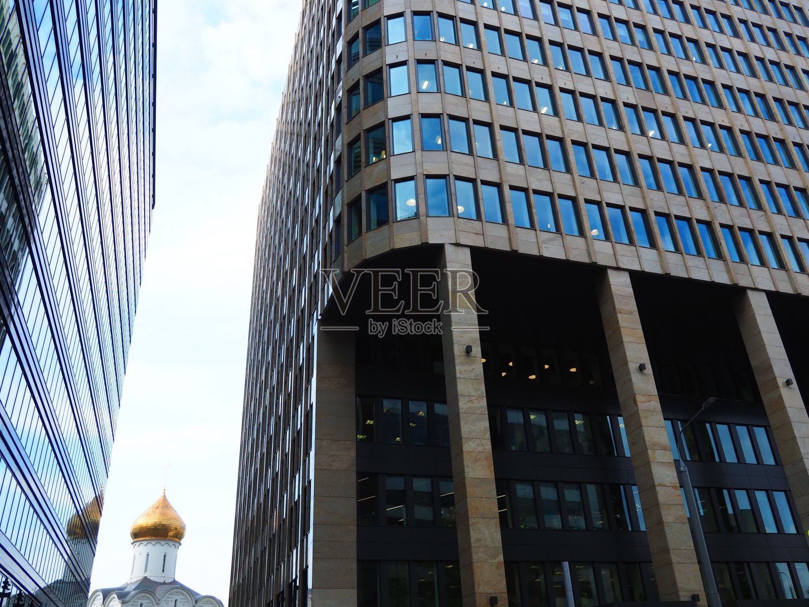 莫斯科的街道和建筑。照片摄影图片