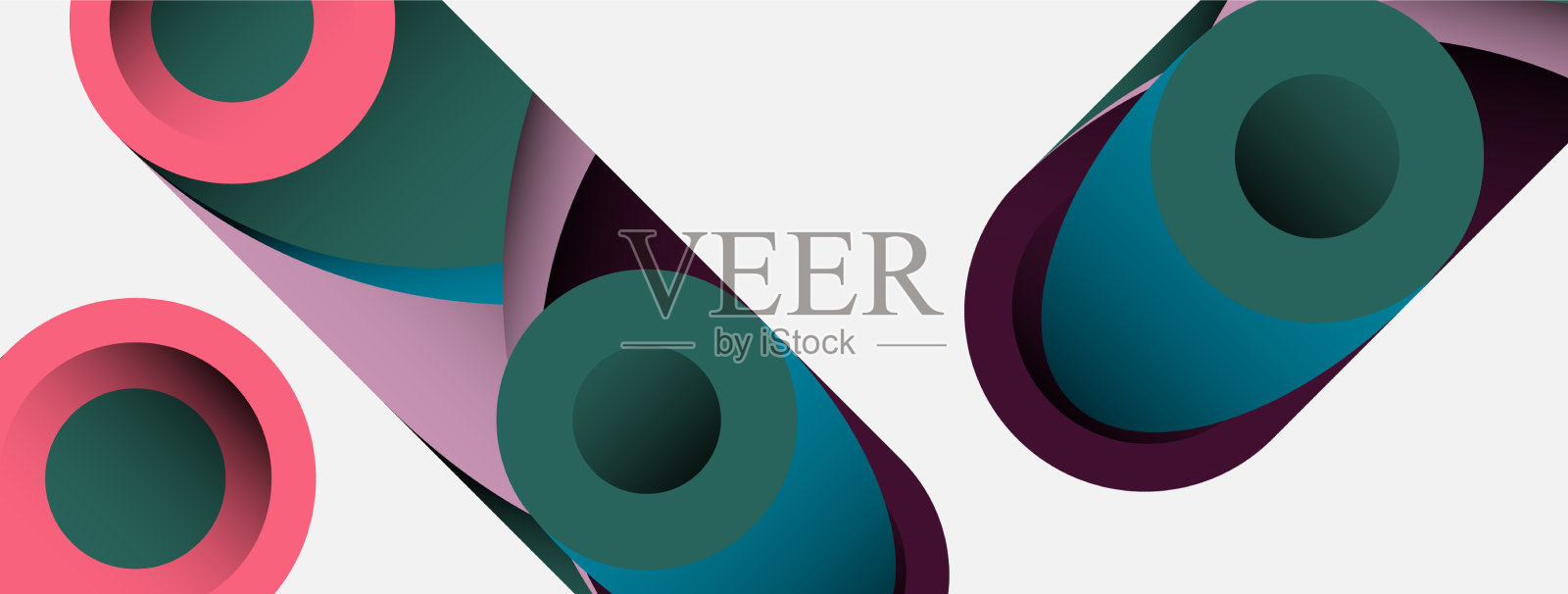 抽象背景最小几何圆和插画图片素材