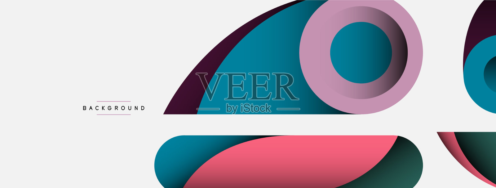 抽象背景最小几何圆和插画图片素材