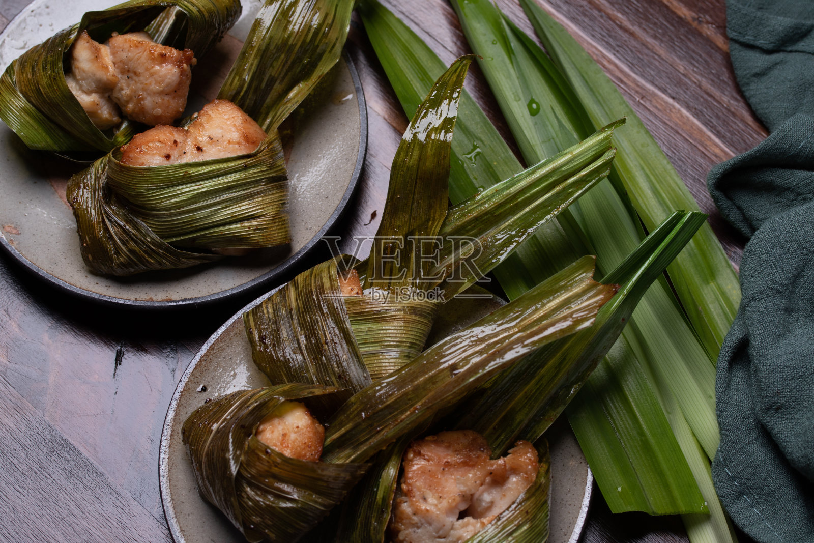 香榄叶炸鸡照片摄影图片