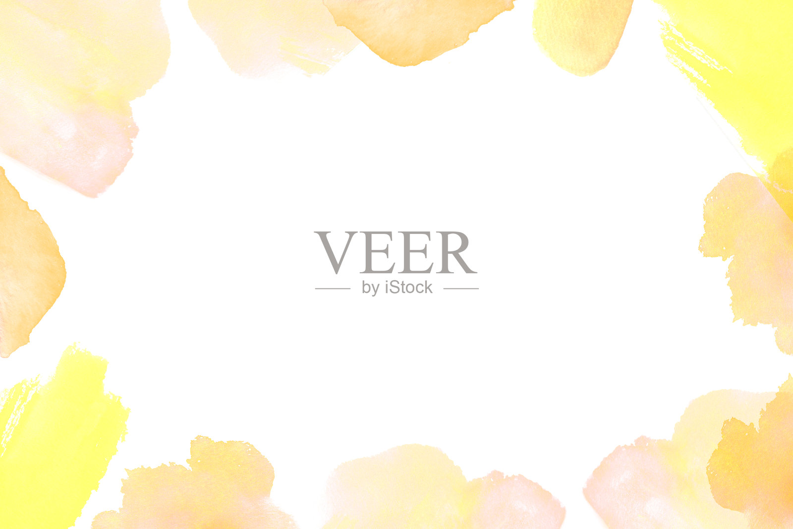 用水彩绘制的暖色框架插画图片素材