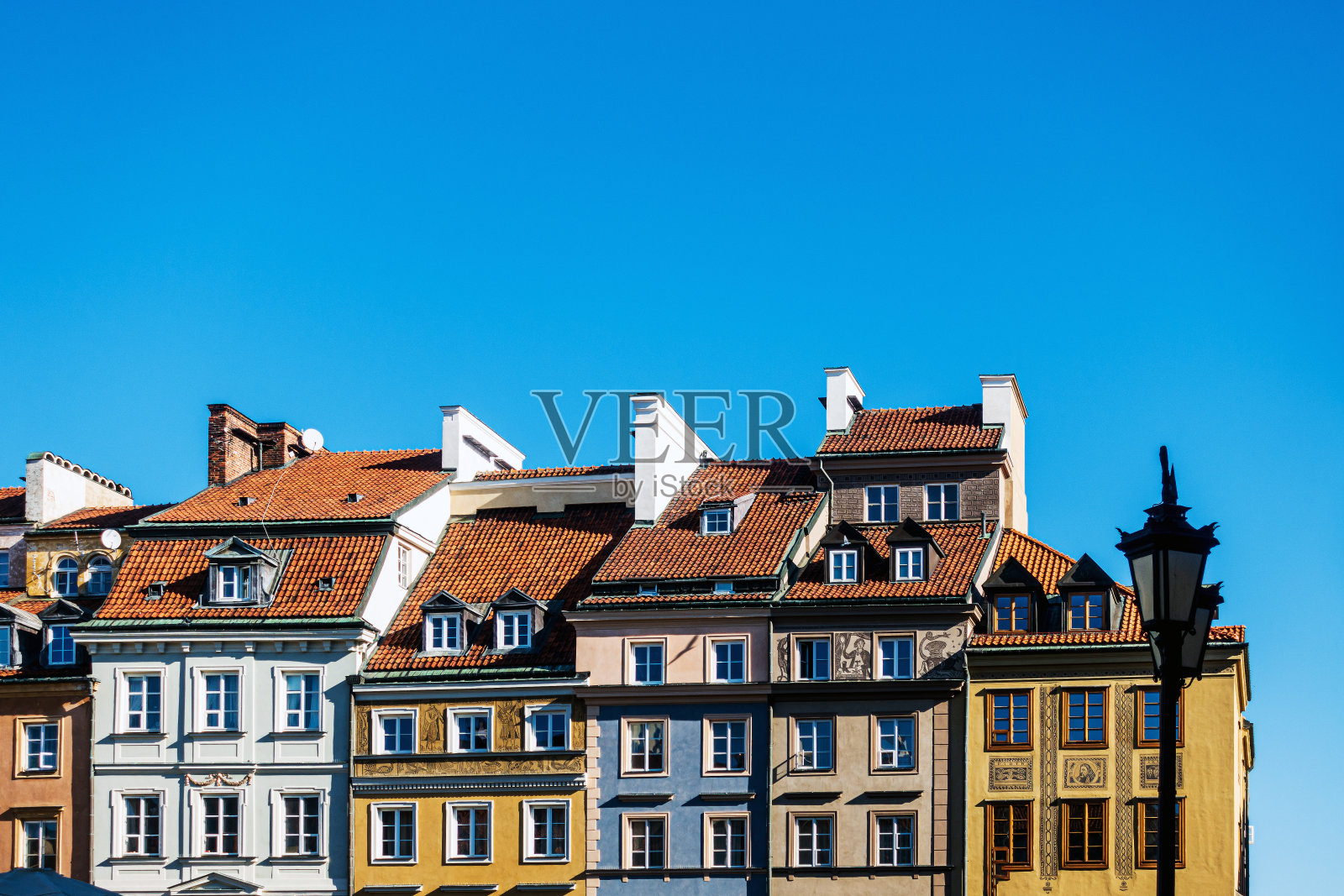波兰华沙老城街景照片摄影图片