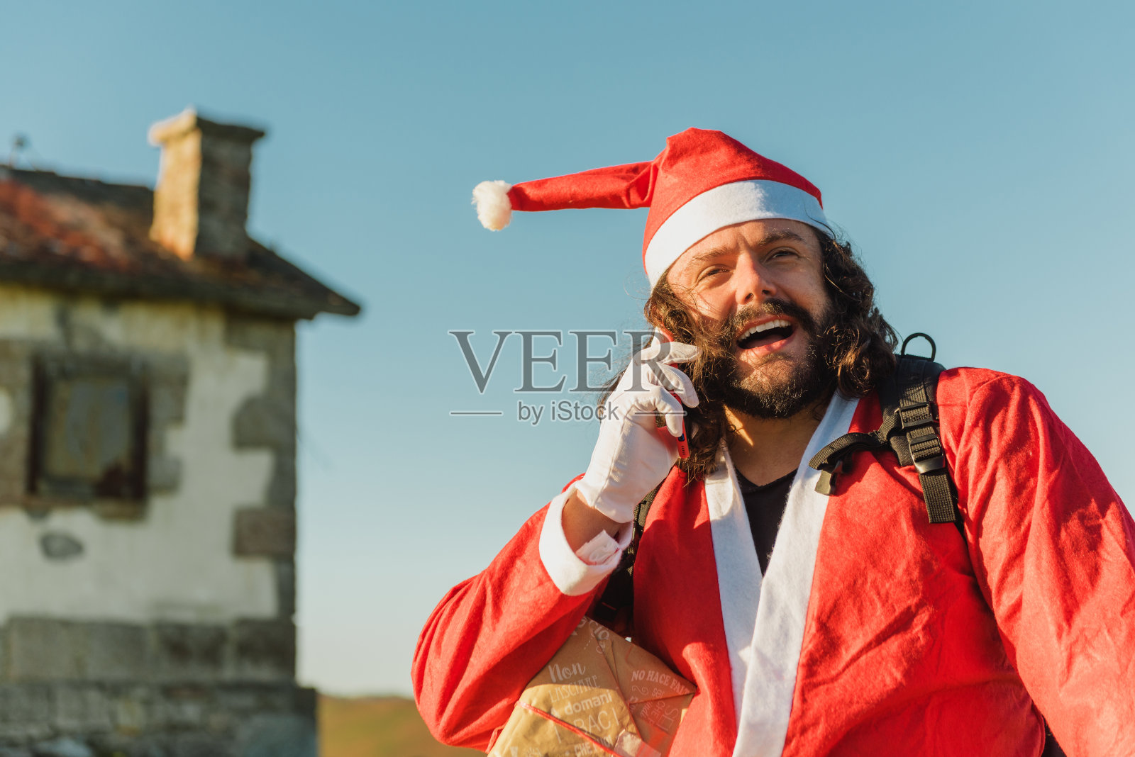 圣诞老人照片摄影图片