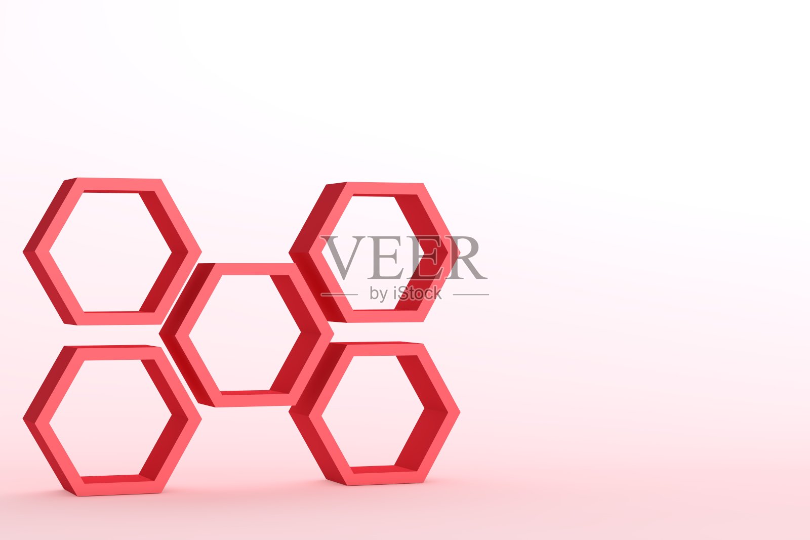 空的白色六边形照片摄影图片