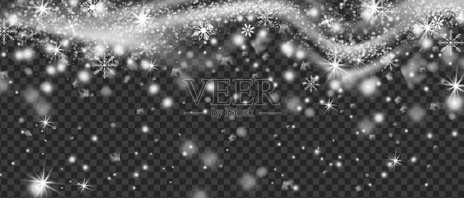 矢量雪覆盖背景,圣诞节冬季暴雪降雪效果,圣诞节魔法冷纹理。插画图片素材