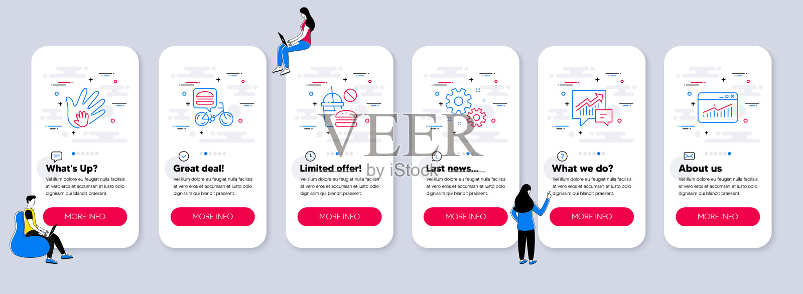 集行图标如会计食品图标素材