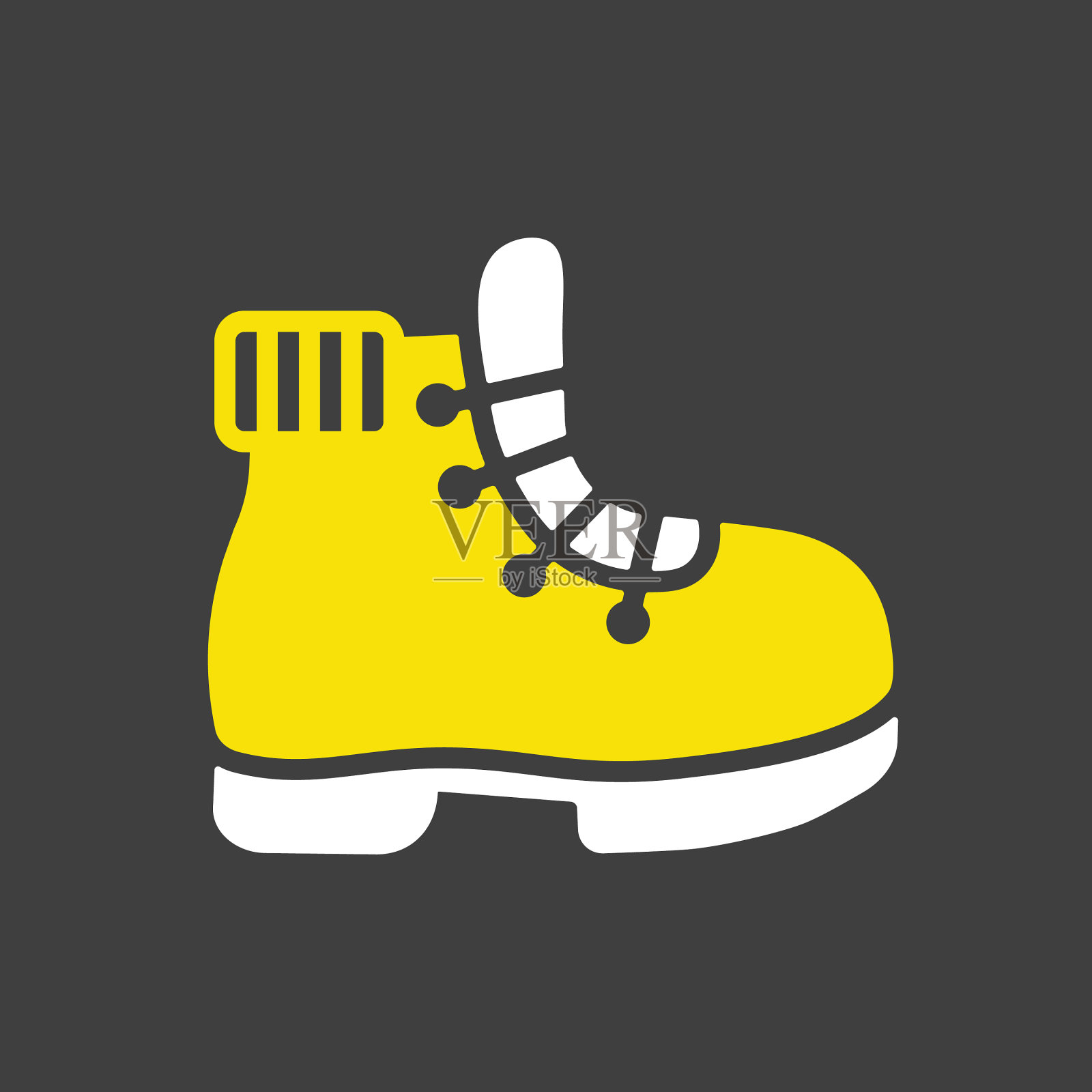 登山靴图标露营标志插画图片素材