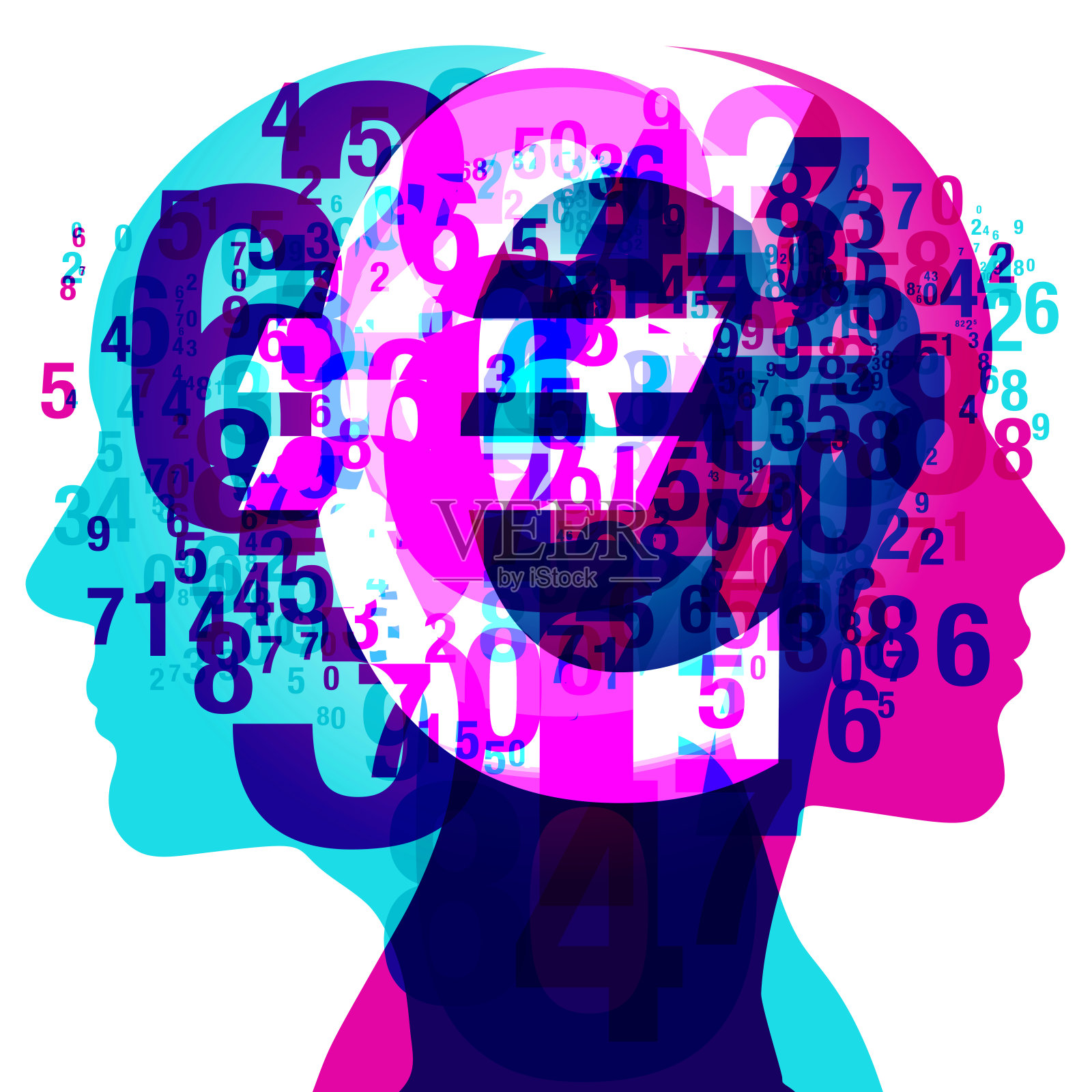 Mind Currency -透明欧元插画图片素材