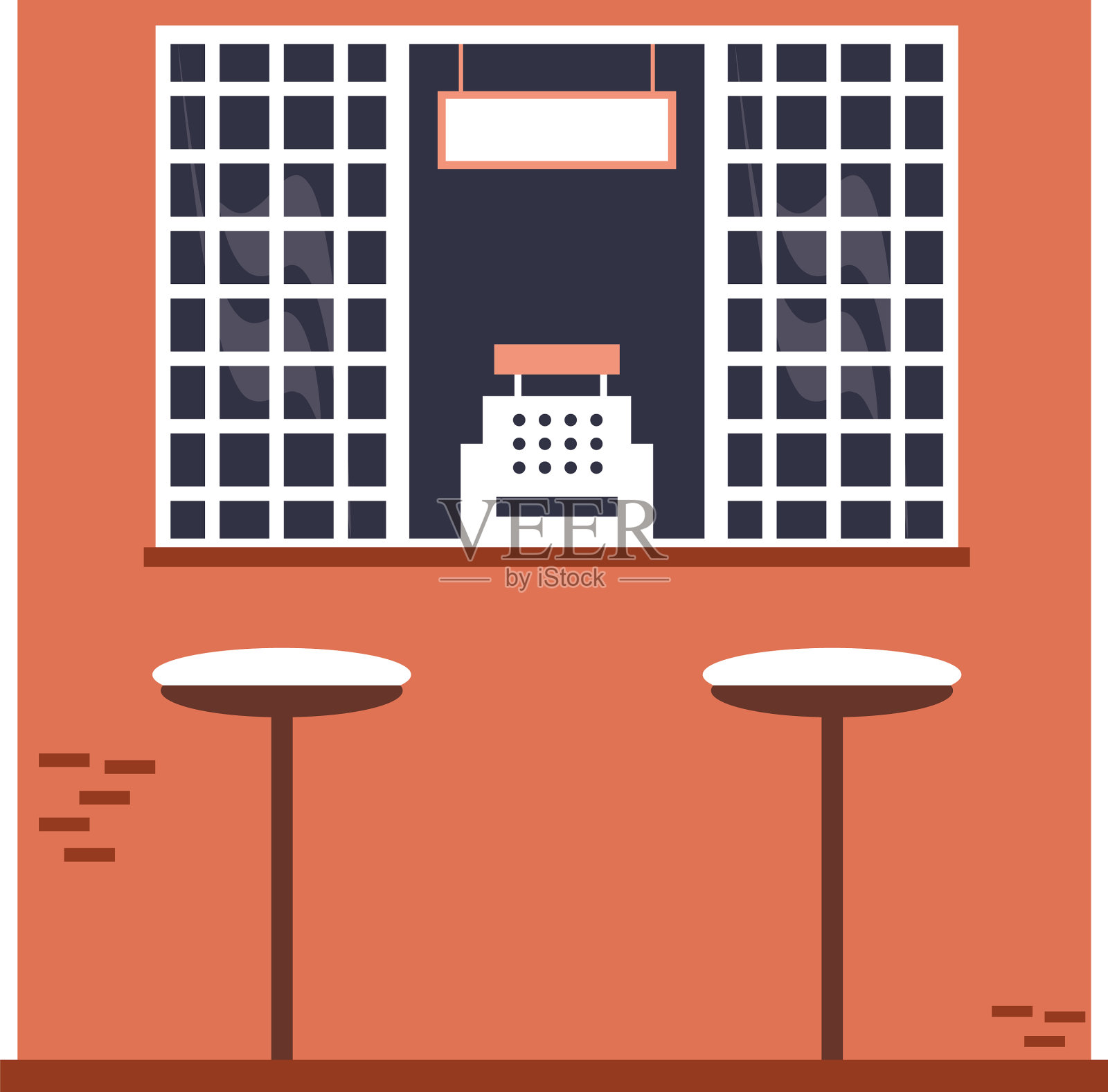 食品店的收银机设计元素图片