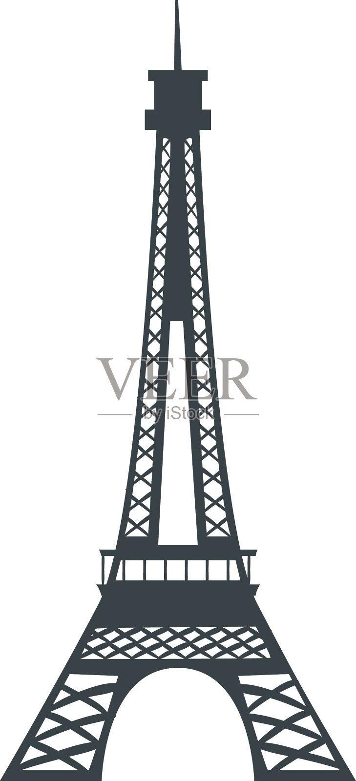 巴黎铁塔埃菲尔设计元素图片