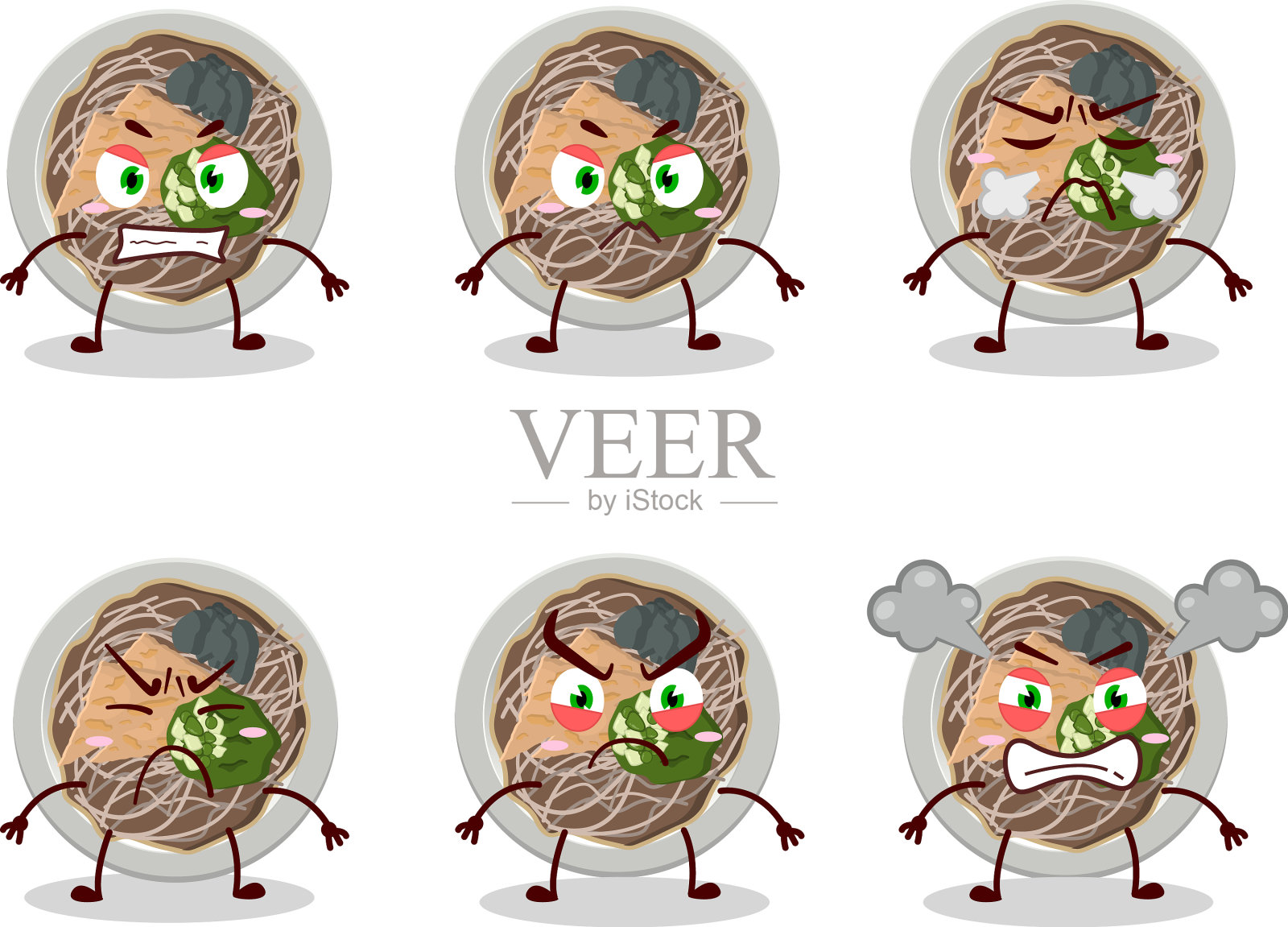 卡通人物有各种各样的大龟荞麦插画图片素材