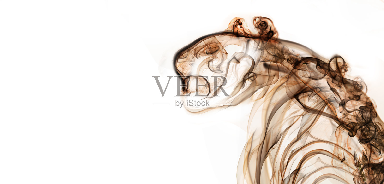 烟是艺术的虎脸照片摄影图片