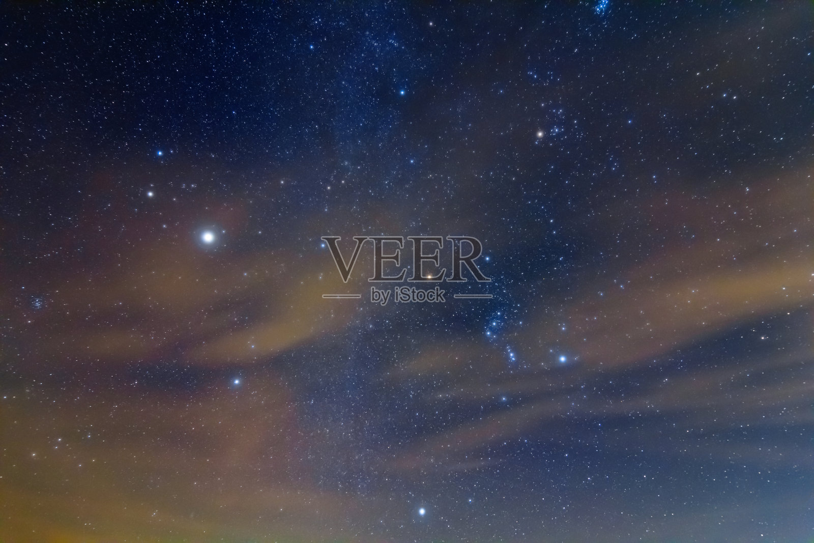 猎户座和木星照片摄影图片