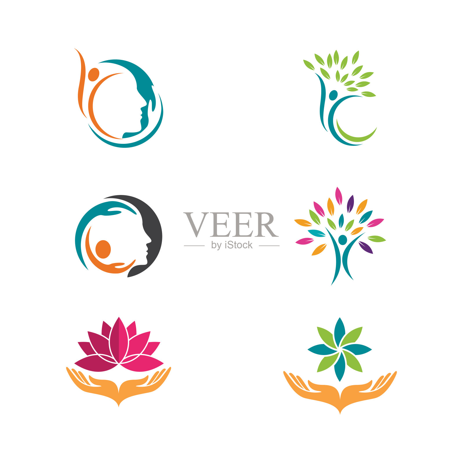 人物标志符号插画图片素材