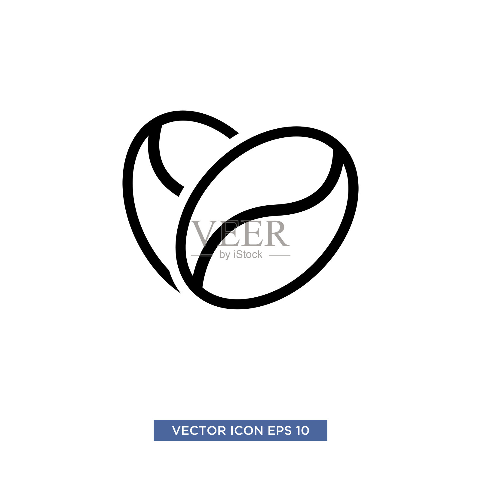 咖啡豆图标在时尚插图图标素材