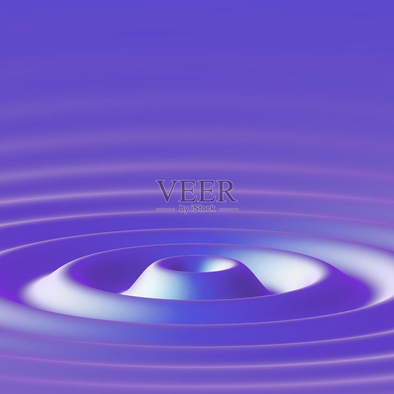 水面上有圆形波浪的水。抽象的声音、视觉或未来背景。插画图片素材