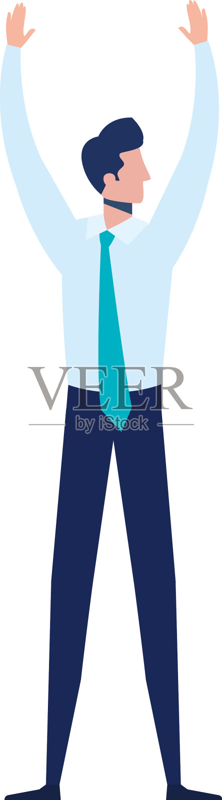 商人庆祝字符设计元素图片