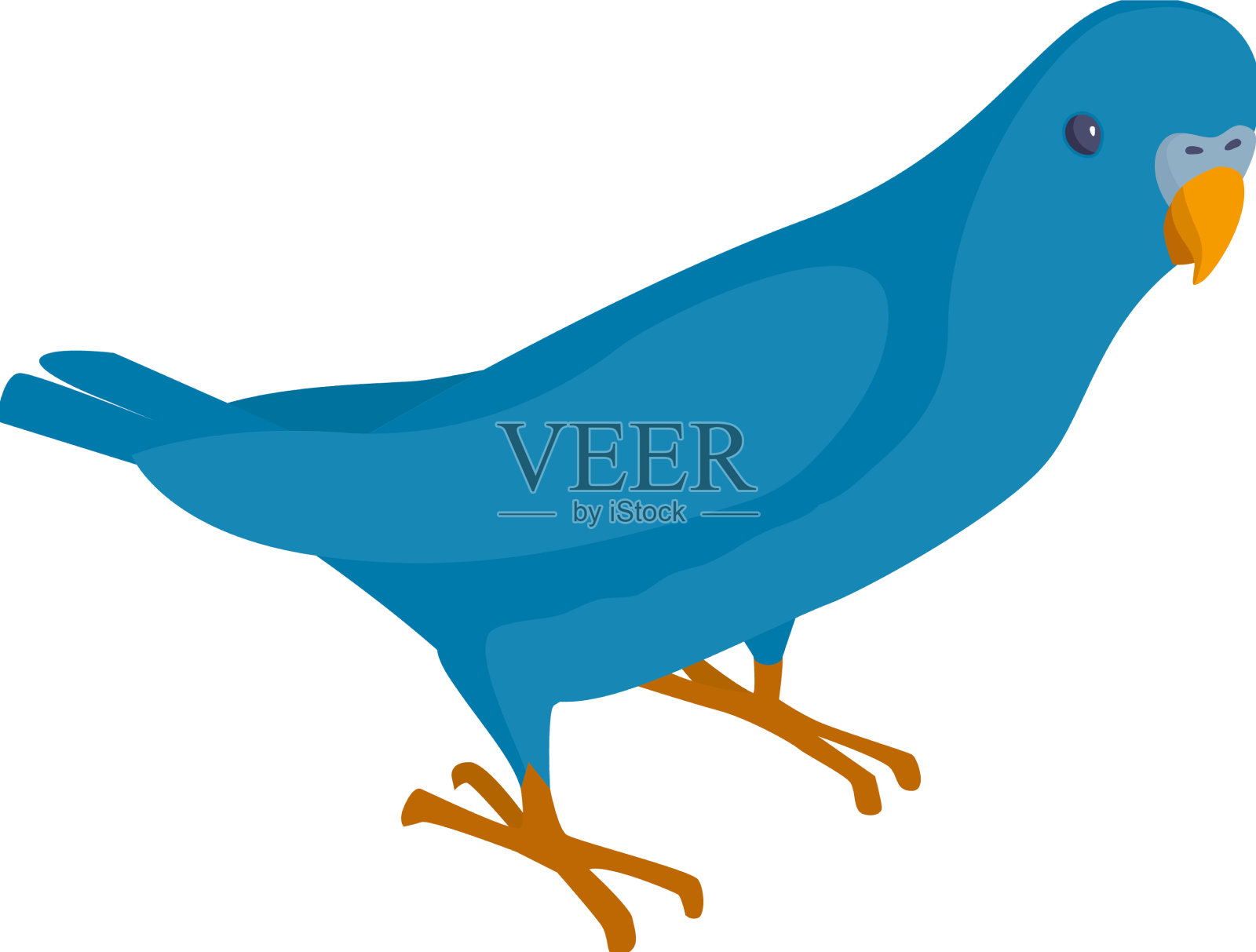 鹦鹉等距图标设计元素图片