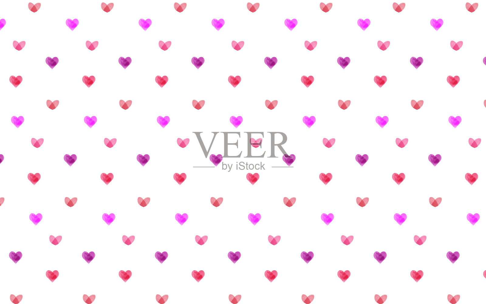 彩色水彩心形图案的浆果颜色插画图片素材