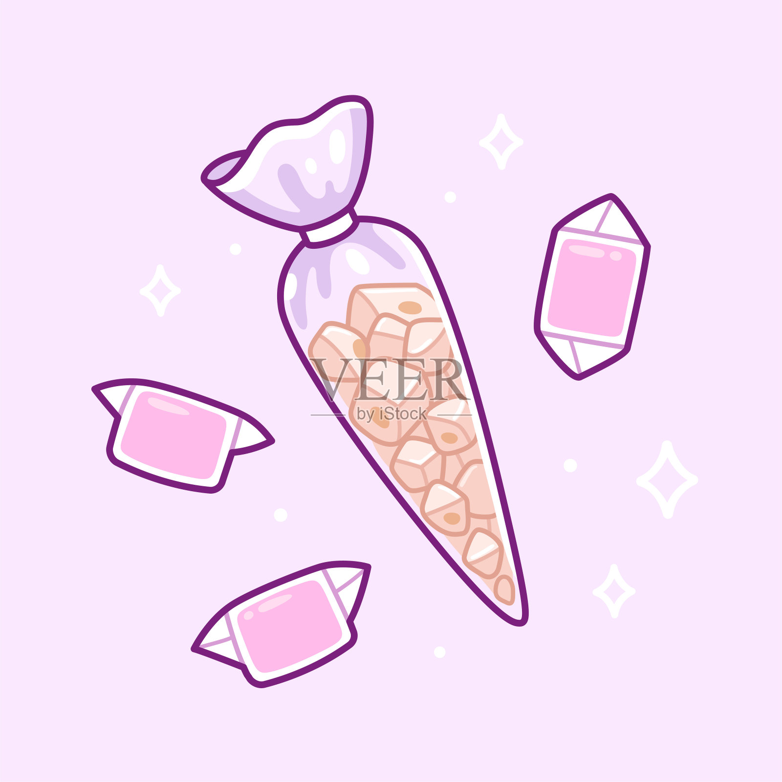 土耳其蜂蜜和糖果皮插画图片素材