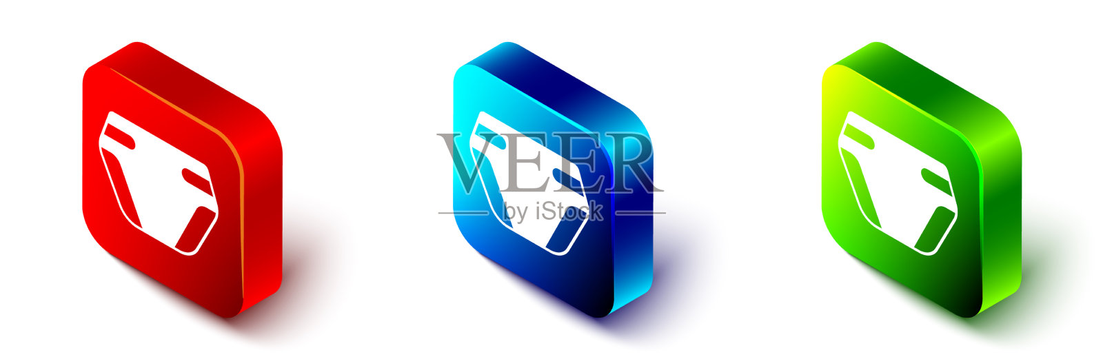 等长成人尿不湿图标隔离在白色图标素材