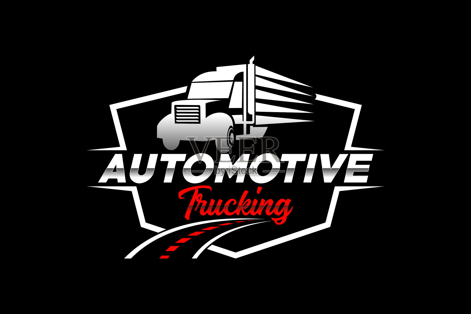 卡车轮廓抽象标志模板合适插画图片素材