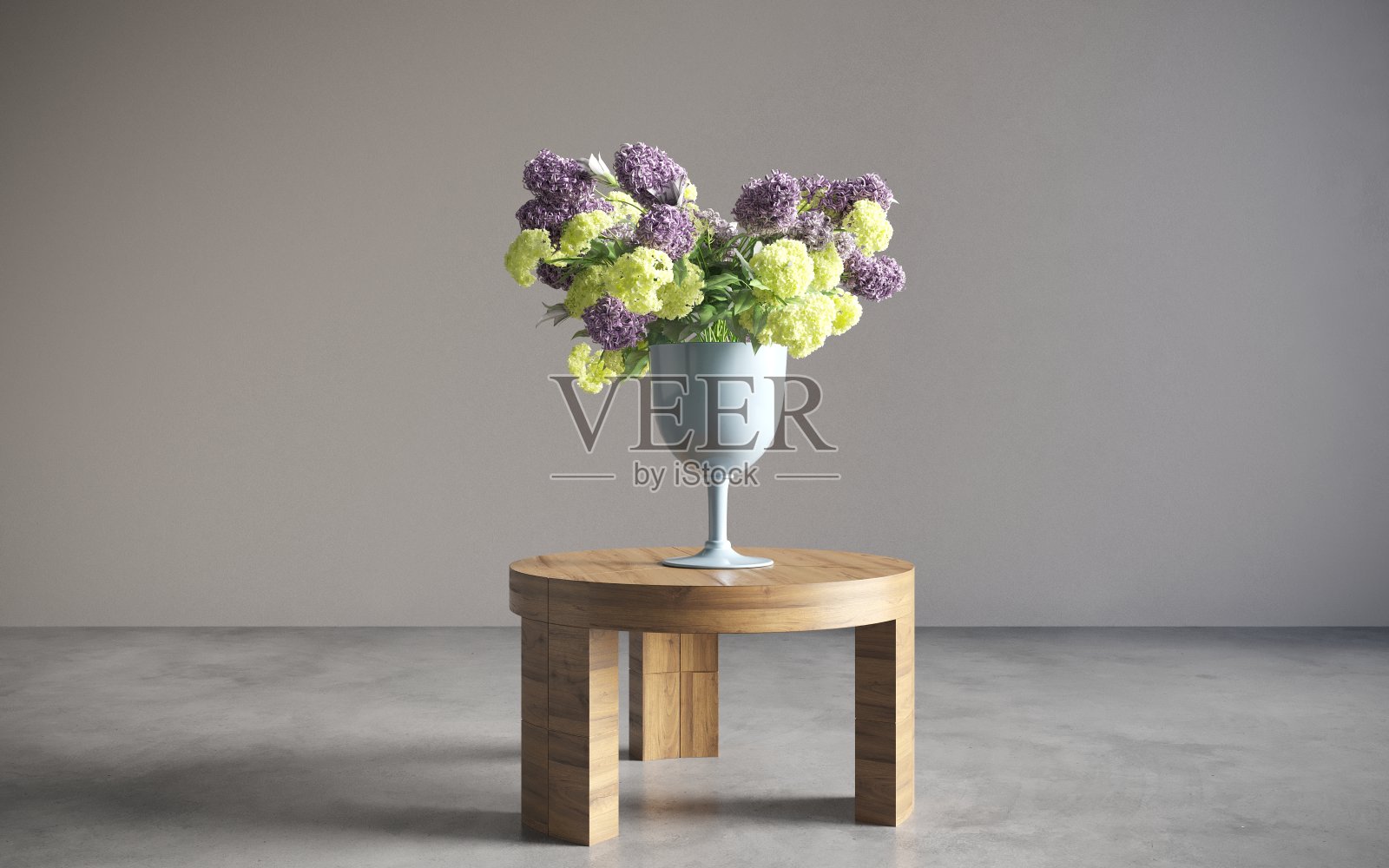 有一束花的花瓶。3D插图,cg渲染照片摄影图片